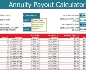 annuity calculator lottery
